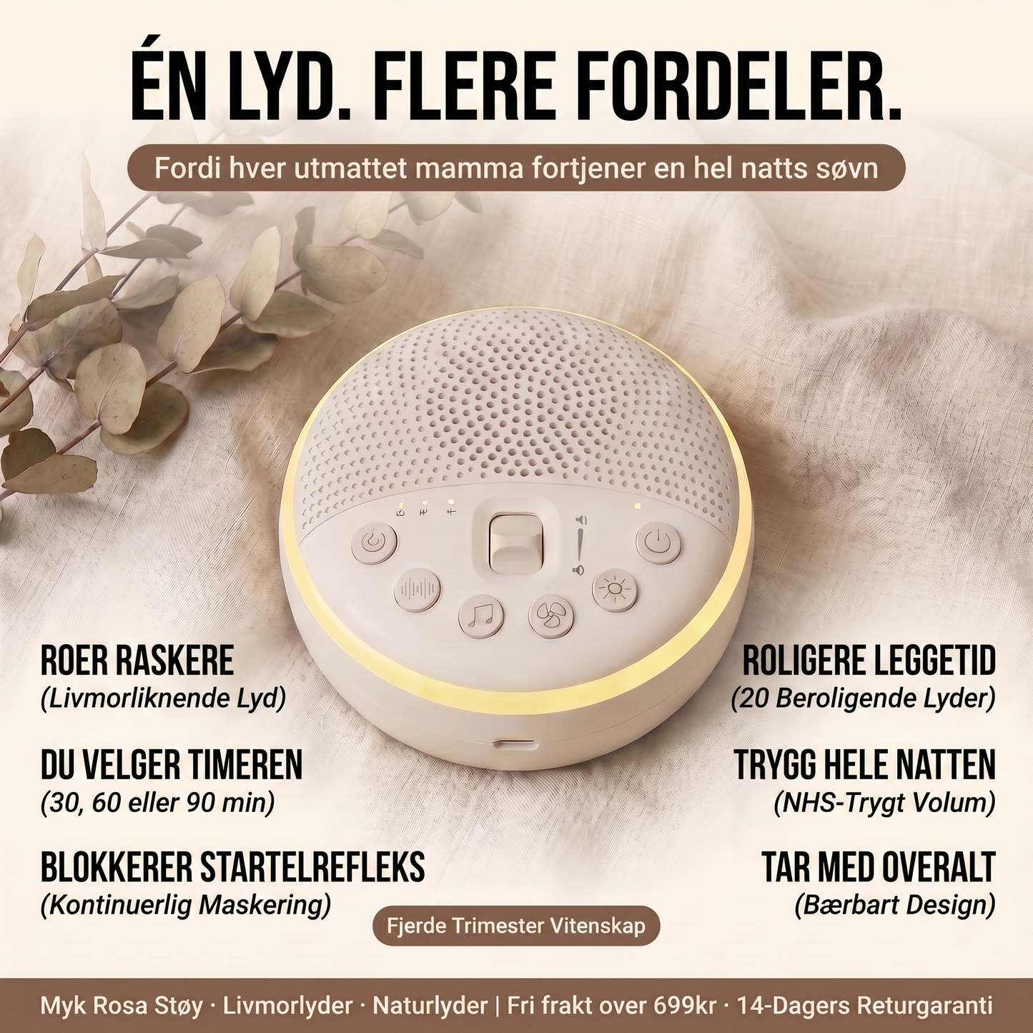 Babypod hvit støy maskin